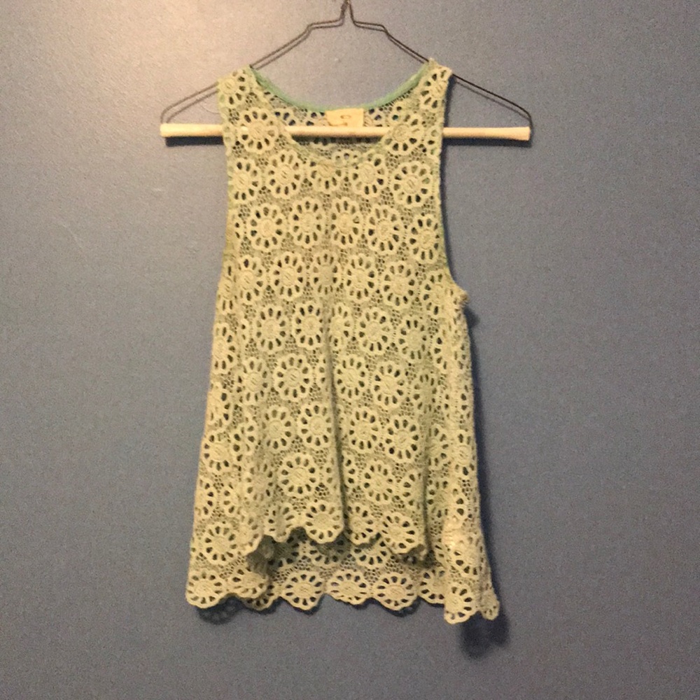 Pins and needles light blue tank